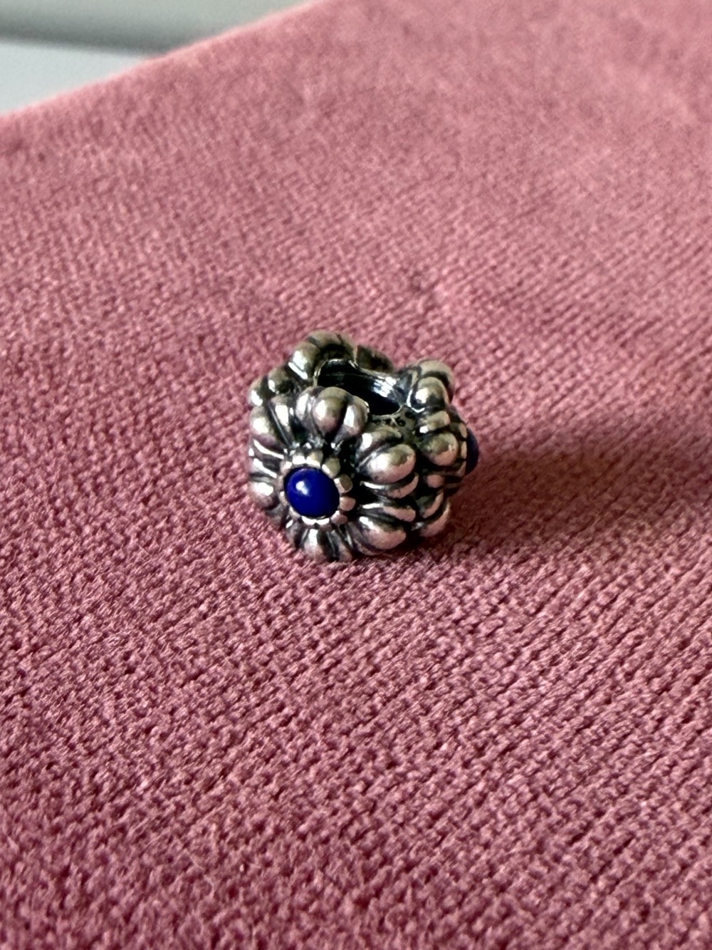 retired sterling silver Pandora September Birthday Bloom charm